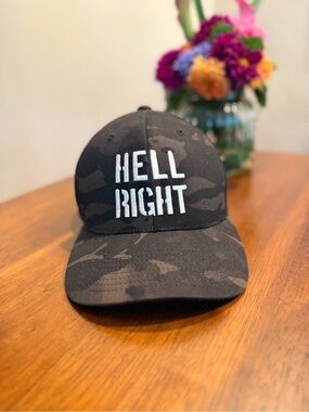 Blake Shelton Black Camo 'HELL RIGHT' Embroidered Trucker Hat
